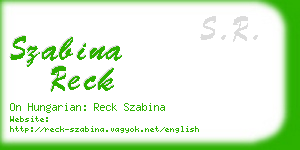 szabina reck business card